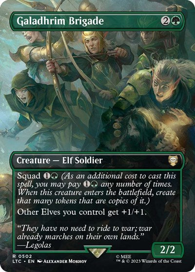 Galadhrim Brigade (Borderless) (Commander: The Lord of the Rings: Tales of Middle-earth) Near Mint Foil