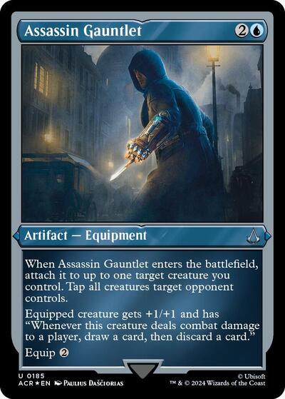 Assassin Gauntlet (Foil Etched) (Universes Beyond: Assassin's Creed) Medium Play Foil
