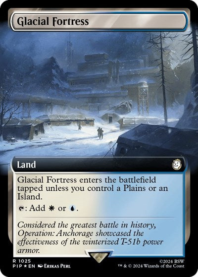 Glacial Fortress (Extended Art) (Surge Foil) (Universes Beyond: Fallout) Near Mint Foil