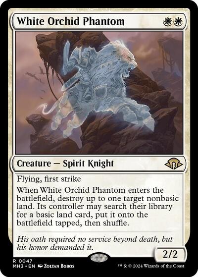 White Orchid Phantom (Modern Horizons 3) Light Play Foil