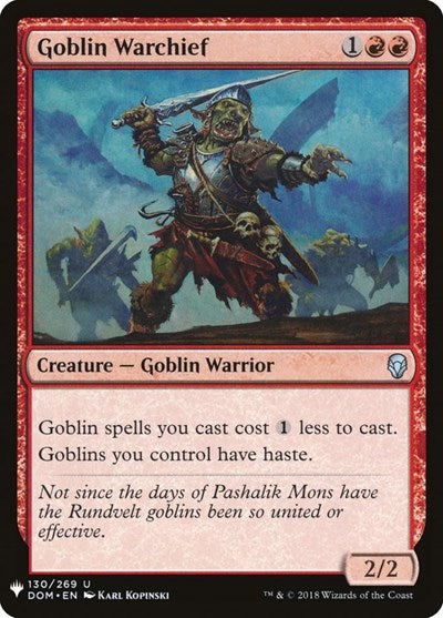Goblin Warchief (Mystery Booster) Medium Play