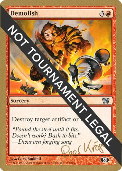 Demolish - 2003 Peer Kroger (8ED) (SB) (World Championship Decks) Near Mint