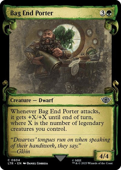 Bag End Porter (Showcase Scrolls) (Universes Beyond: The Lord of the Rings: Tales of Middle-earth) Near Mint Foil