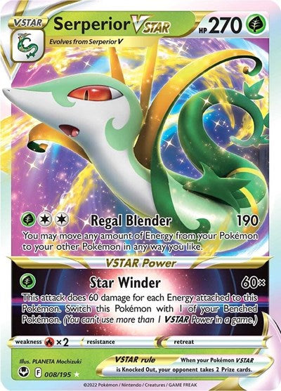 Serperior VSTAR (SWSH12: Silver Tempest) Light Play Holofoil