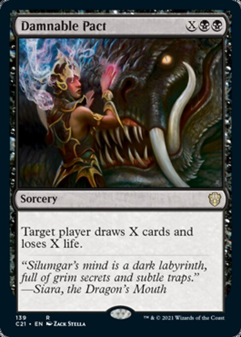 Damnable Pact (Commander 2021 Strixhaven) Damaged / Poor