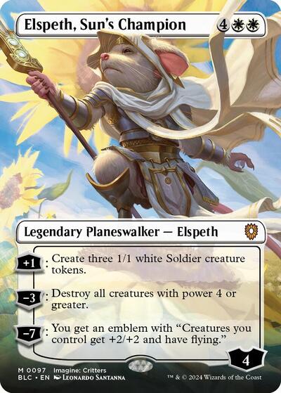 Elspeth, Suns Champion (Borderless) (Commander: Bloomburrow) Near Mint