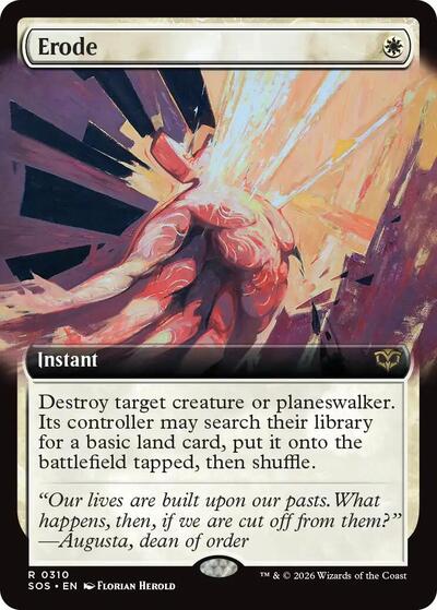 Erode (Extended Art) (Secrets of Strixhaven) Light Play Foil