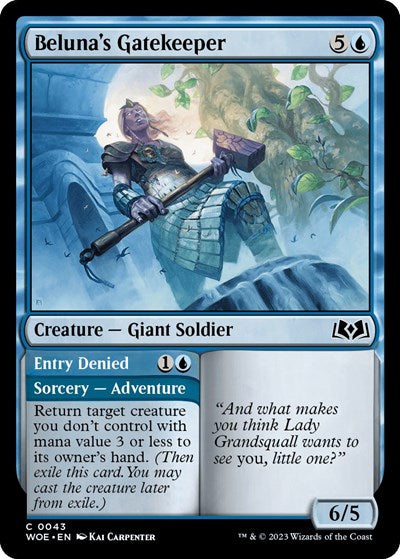 Beluna's Gatekeeper (Wilds of Eldraine) Damaged / Poor Foil