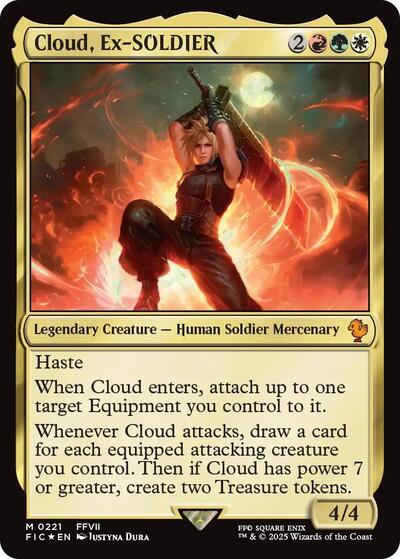 Cloud, Ex-SOLDIER (Surge Foil) (Commander: FINAL FANTASY) Light Play Foil