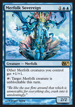 Merfolk Sovereign (Magic 2011 Core Set) Medium Play Foil