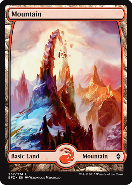 Mountain (267) (Full Art) (Battle for Zendikar) Near Mint
