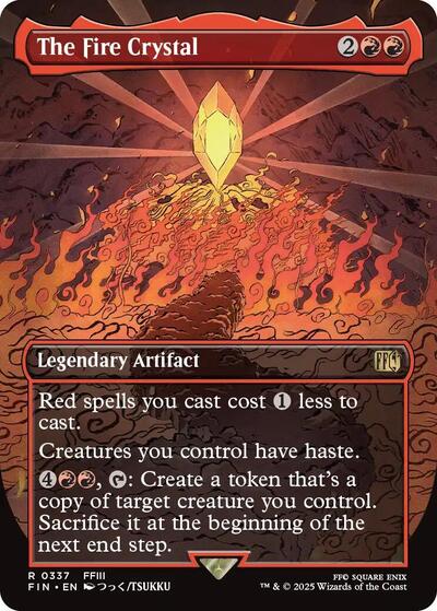 The Fire Crystal (Borderless) (Universes Beyond: FINAL FANTASY) Near Mint Foil