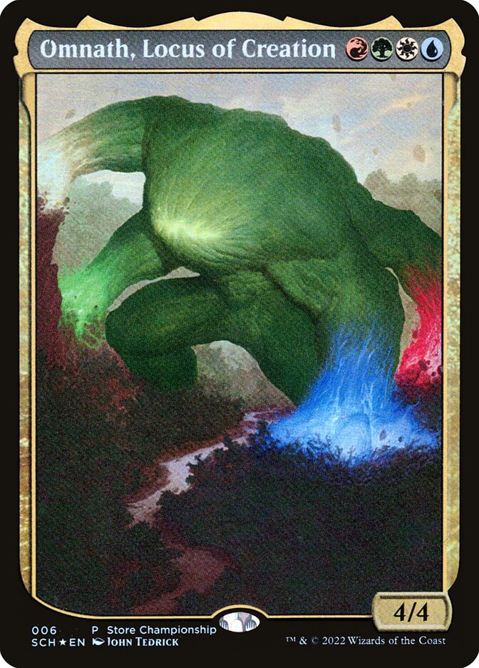 Omnath Locus of Creation (Promos: Game Day and Store Championship) Light Play Foil