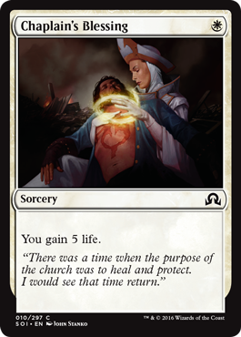 Chaplain's Blessing (Shadows Over Innistrad) Light Play