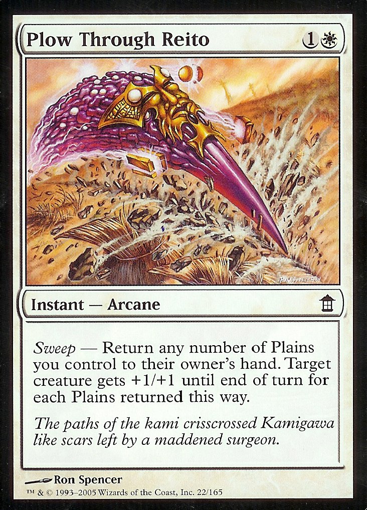 Plow Through Reito (Saviors of Kamigawa) Medium Play Foil