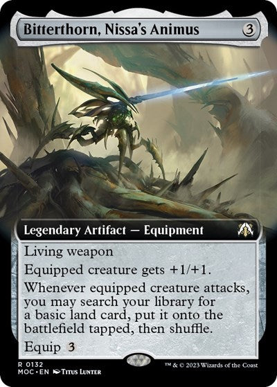 Bitterthorn, Nissa's Animus (Extended Art) (Commander: March of the Machine) Damaged / Poor