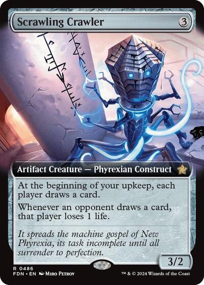 Scrawling Crawler (Extended Art) (Foundations) Light Play Foil