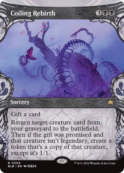 Coiling Rebirth (Showcase) (Bloomburrow) Light Play Foil