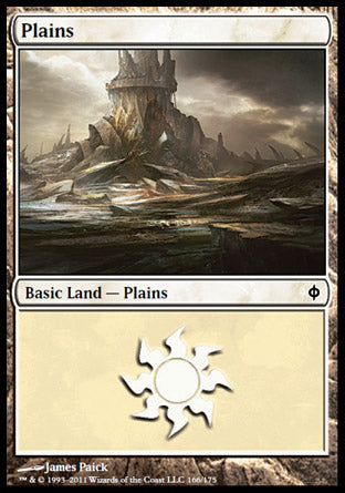Plains (166) (New Phyrexia) Near Mint Foil