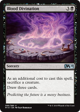 Blood Divination (Magic 2019 Core Set) Light Play
