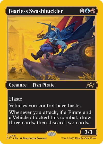 Fearless Swashbuckler (First-Place Foil) (Aetherdrift) Light Play Foil