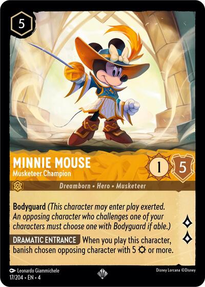 Minnie Mouse - Musketeer Champion (Ursula's Return) Near Mint Cold Foil