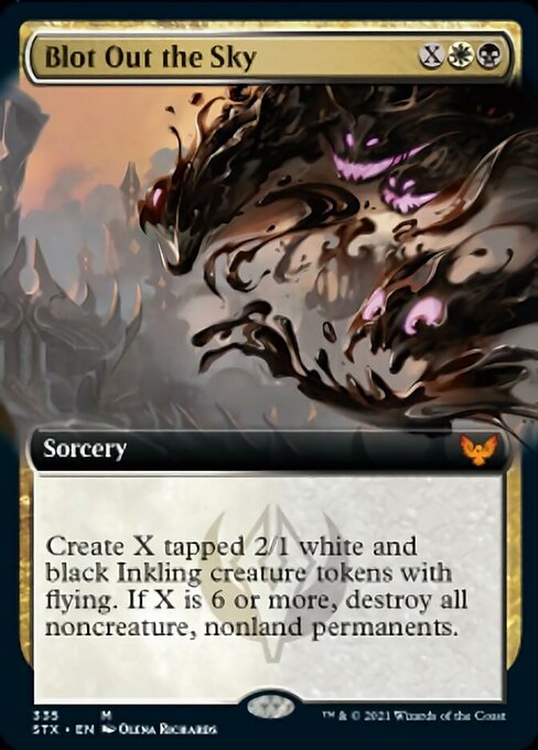 Blot Out the Sky (Extended Art) (Strixhaven) Light Play Foil