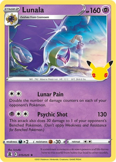 Lunala (Celebrations) Light Play Holofoil