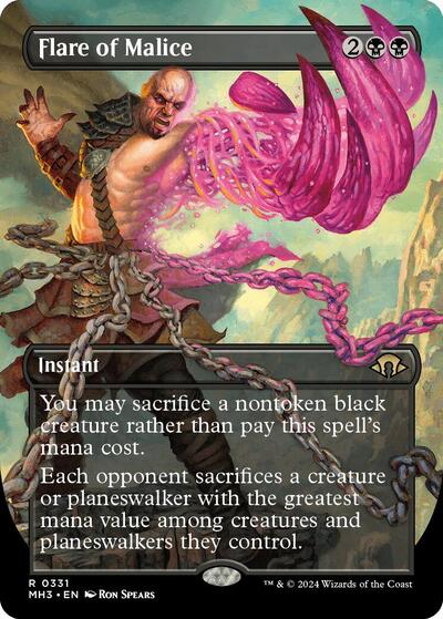 Flare of Malice (Borderless) (Modern Horizons 3) Light Play Foil
