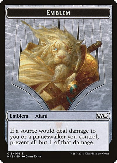 Emblem - Ajani Steadfast (Magic 2015 (M15)) Light Play