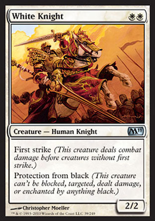 White Knight (Magic 2011 Core Set) Medium Play Foil