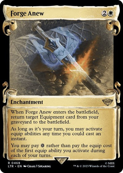 Forge Anew (Showcase Scrolls) (Universes Beyond: The Lord of the Rings: Tales of Middle-earth) Light Play Foil