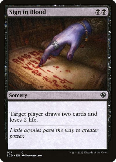 Sign in Blood (Commander 2022 Starter Decks) Medium Play