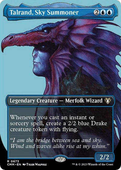 Talrand, Sky Summoner (Borderless) (Commander Masters) Light Play Foil