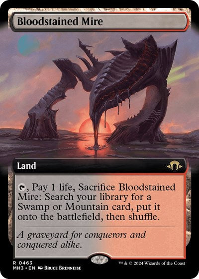 Bloodstained Mire (Extended Art) (Modern Horizons 3) Medium Play Foil