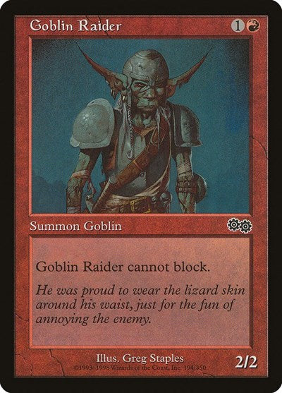 Goblin Raider (Urza's Saga) Light Play