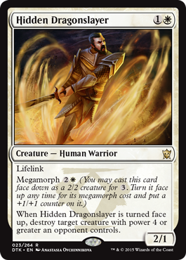 Hidden Dragonslayer (Dragons of Tarkir) Medium Play Foil