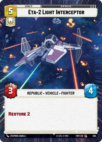 Eta-2 Light Interceptor (Hyperspace) (Twilight of the Republic) Near Mint Foil