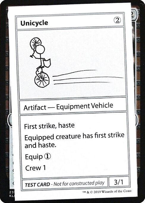 Unicycle (No PW Symbol) (Mystery Booster Test Print 2021) Medium Play