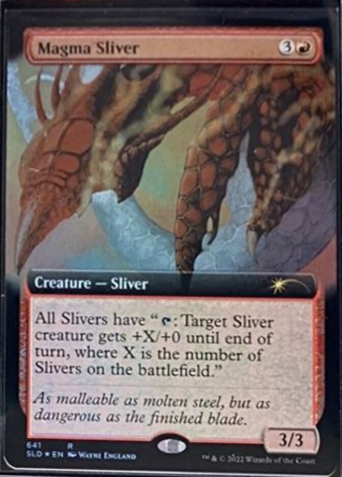 Magma Sliver (Extended Art) (Secret Lair) Light Play Foil