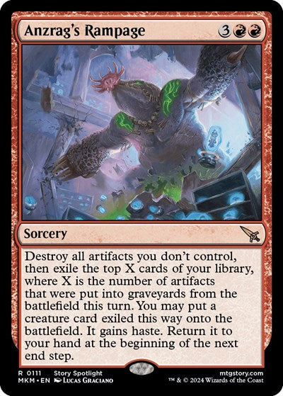 Anzrag's Rampage (Murders at Karlov Manor) Medium Play Foil