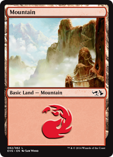 Mountain (Duel Decks Anthology: Elves vs Goblins) Light Play
