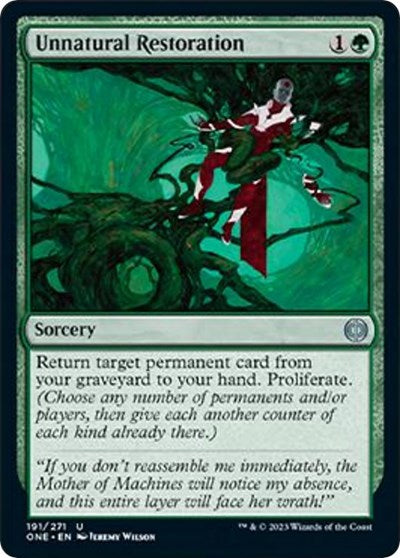 Unnatural Restoration (Phyrexia: All Will Be One) Medium Play