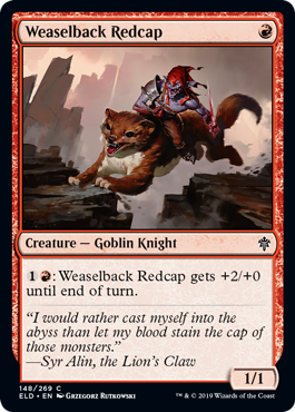 Weaselback Redcap (Throne of Eldraine) Light Play Foil