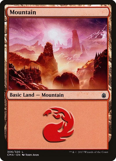 Mountain (306) (Commander Anthology) Light Play