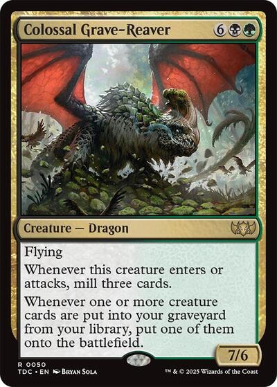 Colossal Grave-Reaver (Commander: Tarkir: Dragonstorm) Light Play