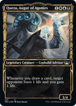 Queza, Augur of Agonies (Gilded Foil) (Streets of New Capenna) Near Mint Foil