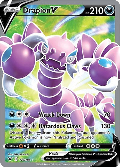 Drapion V (Full Art) (SWSH04: Vivid Voltage) Near Mint Holofoil