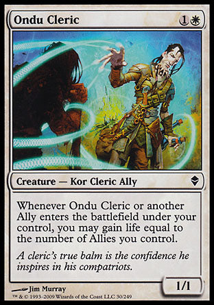 Ondu Cleric (Zendikar) Light Play