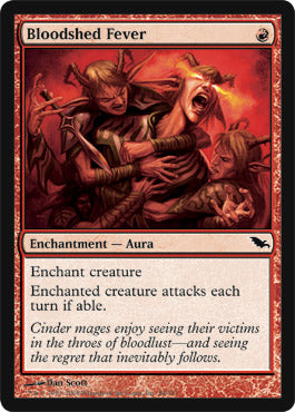 Bloodshed Fever (Shadowmoor) Medium Play Foil